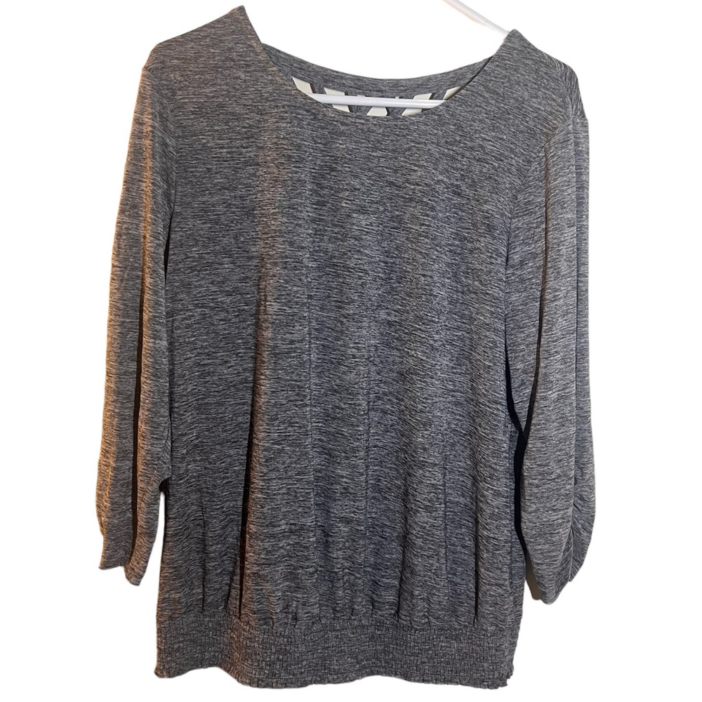 APT. 9 Women’s 3/4 sleeve business casual gray blouse Size XL
